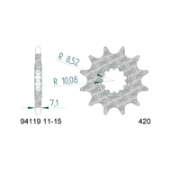 Afam első lánckerék (Minarelli AM6 - 420 - 11)