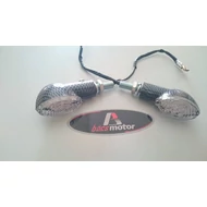 Irányjelző ( index ) ovál karbon LED M10-es menettel (pár)