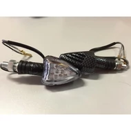 Irányjelző ( index ) nyíl karbon LED M8-as menettel / E jellel (pár)