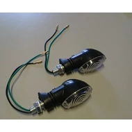 Irányjelző ( index ) ovál fekete M10-es menettel (pár)