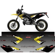 Matrica szett Derbi Senda Xtreme 2010 SKULL Sárga