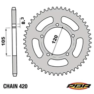 PBR hátsó lánckerék Aprilia RX / MX - Generic Trigger ( Minarelli AM6 - 420 lánc - 53 fogszám ) PBR hátsó lánckerék Aprilia RX / MX - Generic Trigger ( Minarelli AM6 - 420 lánc - 53 fogszám )