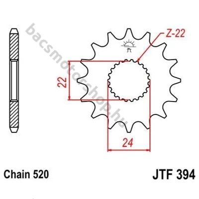 JT első lánckerék ( Rotax 122 / Rotax 123 - 520 - 15 fog )