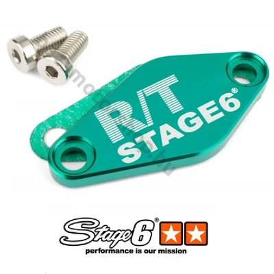 Stage6 R/T MK2 CNC olajpumpa fedél / takarólemez (Minarelli AM6 - Derbi EBE / EBS - Piaggio D50B - türkiz)