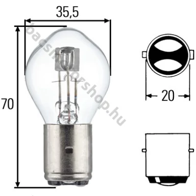 Hella izzó BA20D 35w/35w